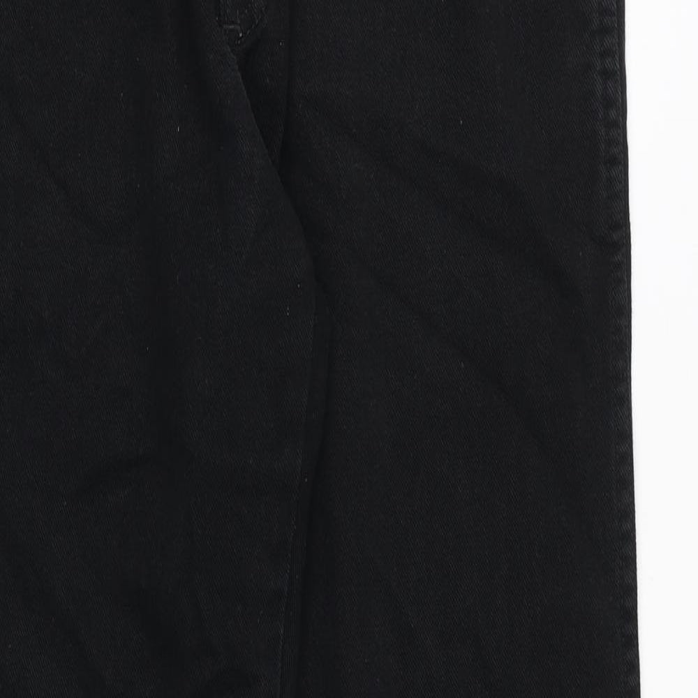 Wrangler Mens Black Cotton Straight Jeans Size 34 in Regular Zip