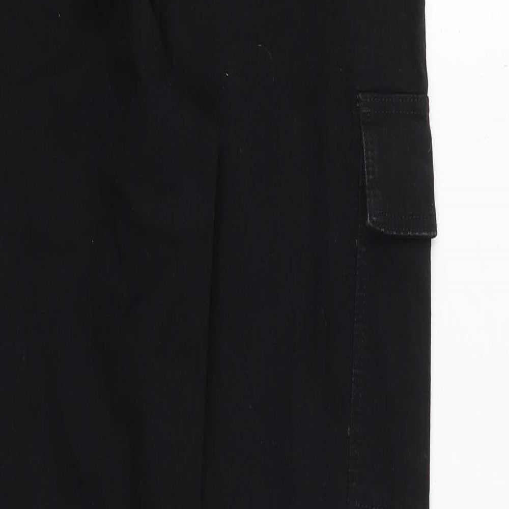 NEXT Womens Black Cotton Skinny Jeans Size 14 Regular Zip