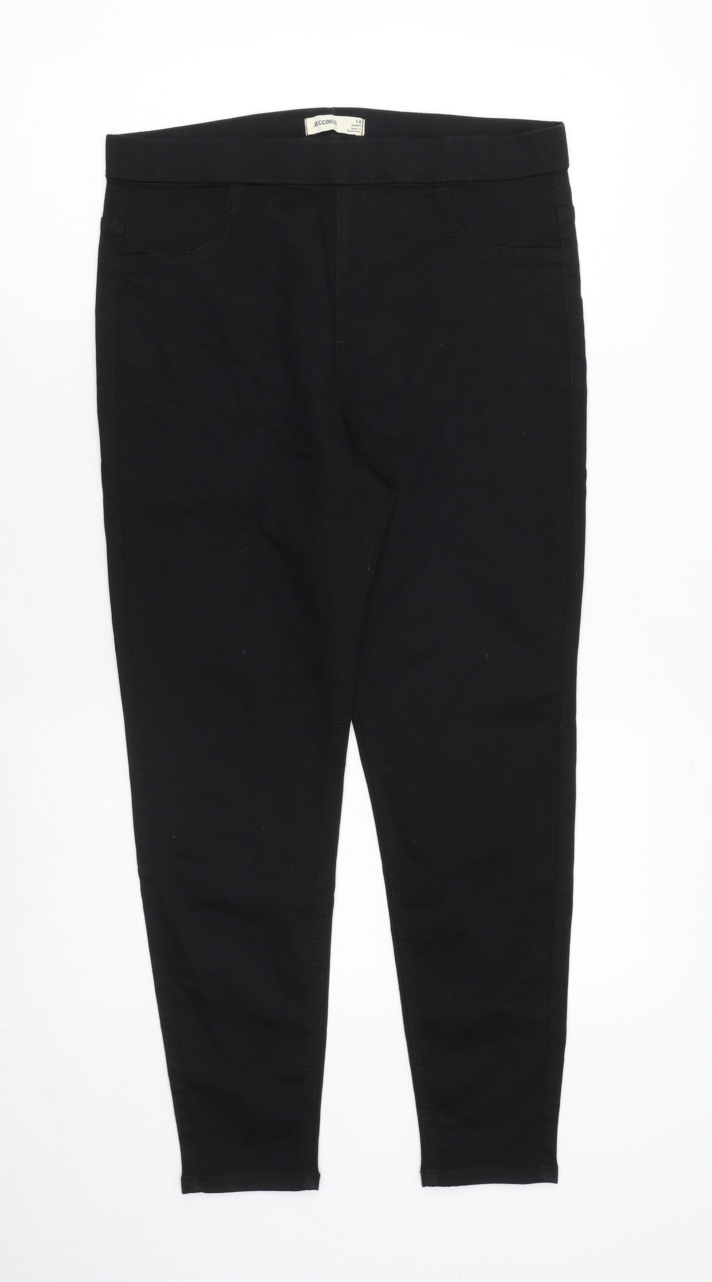 Marks and Spencer Womens Black Cotton Jegging Jeans Size 14 Regular