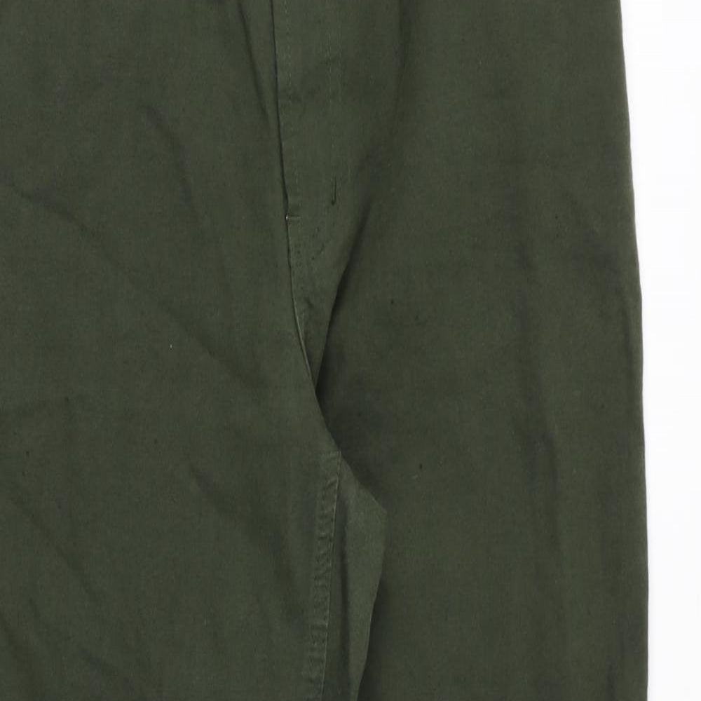 HIS Mens Green Cotton Straight Jeans Size 30 in Regular Zip