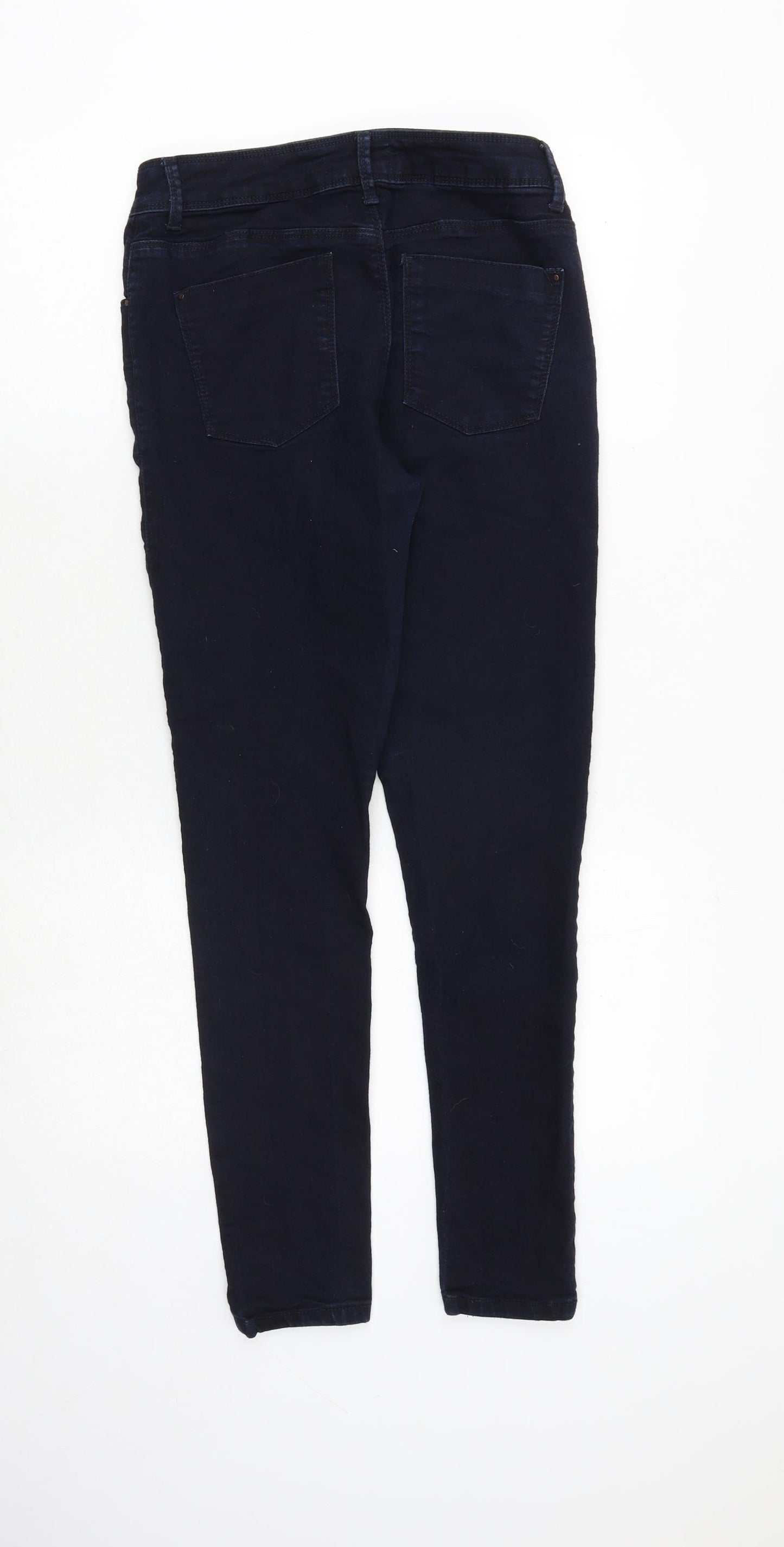 Dorothy Perkins Womens Blue Cotton Skinny Jeans Size 12 Regular Zip