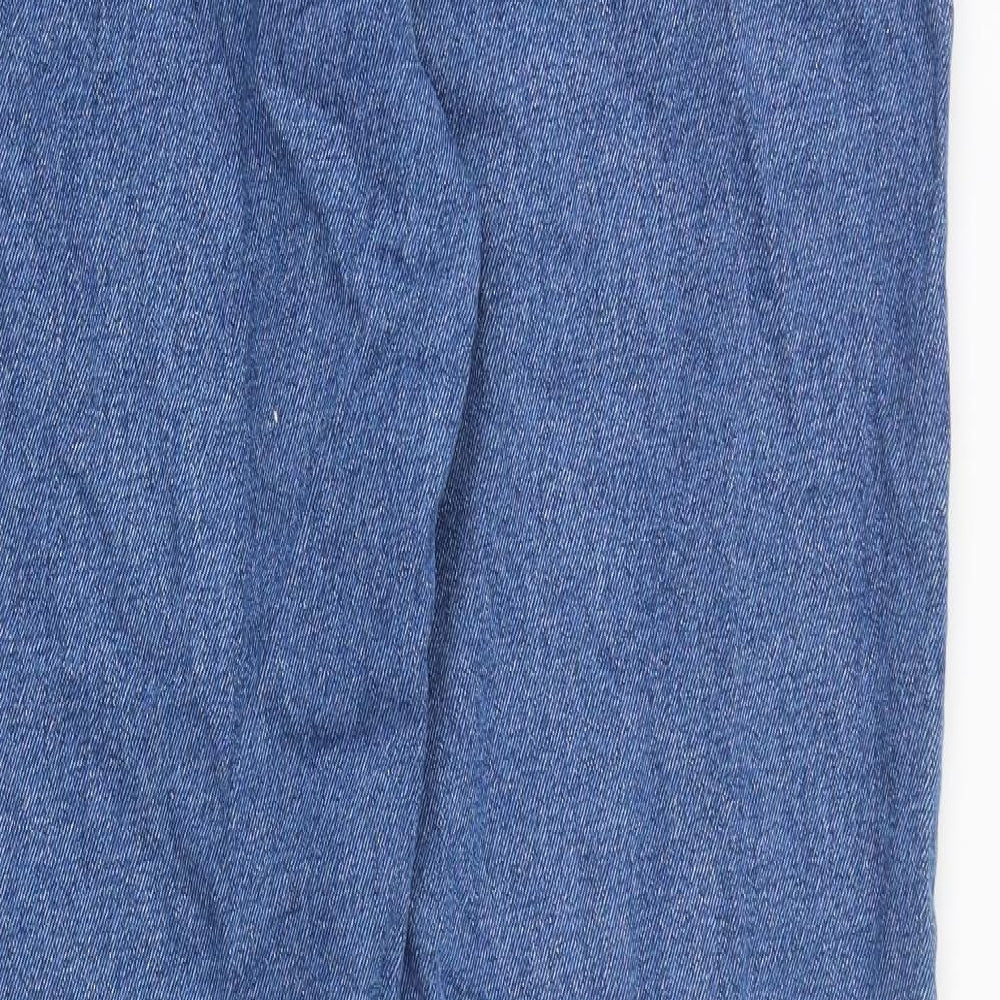 Cotton Traders Mens Blue Cotton Straight Jeans Size 36 in Regular Zip