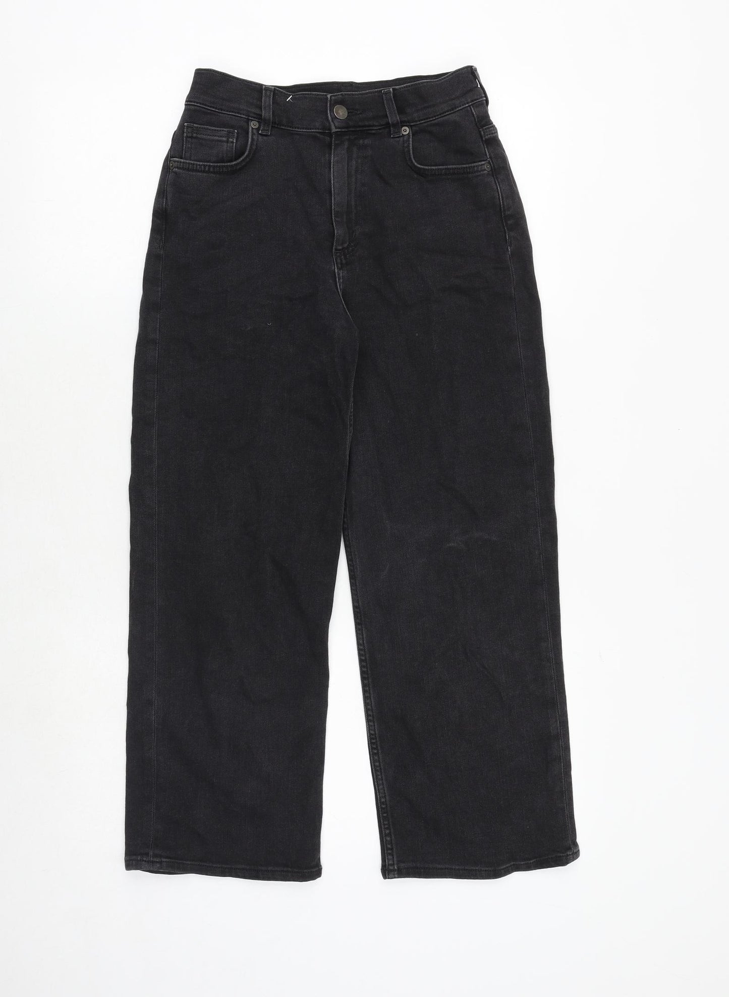 COS Womens Black Cotton Straight Jeans Size 25 in Regular Zip