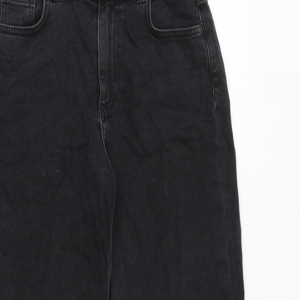 COS Womens Black Cotton Straight Jeans Size 25 in Regular Zip