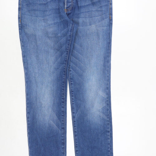 Topman Mens Blue Cotton Straight Jeans Size 30 in Regular Button - Short