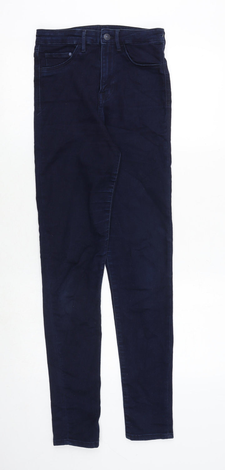 H&M Womens Blue Cotton Skinny Jeans Size 26 in Regular Zip