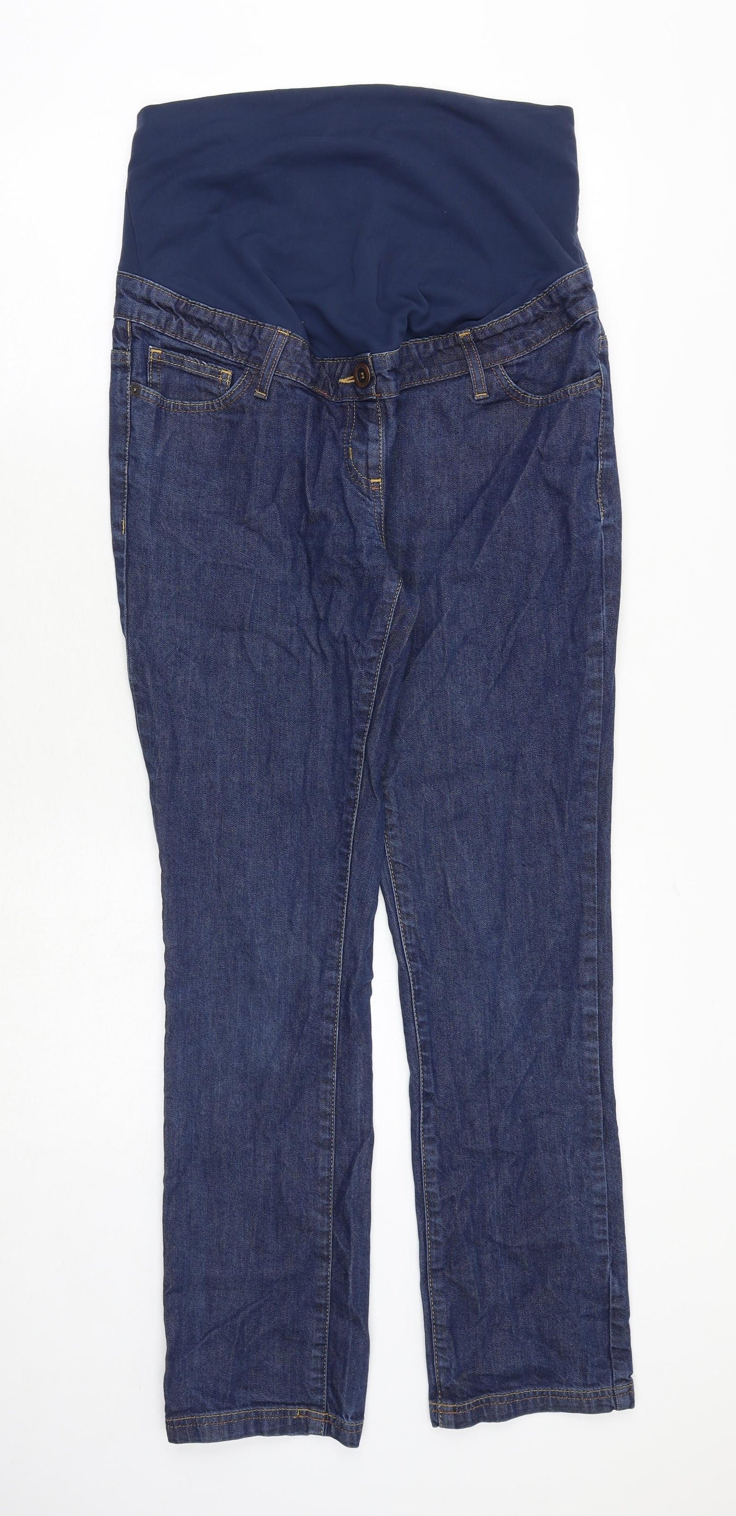 Boden Womens Blue Cotton Straight Jeans Size 10 Regular Zip