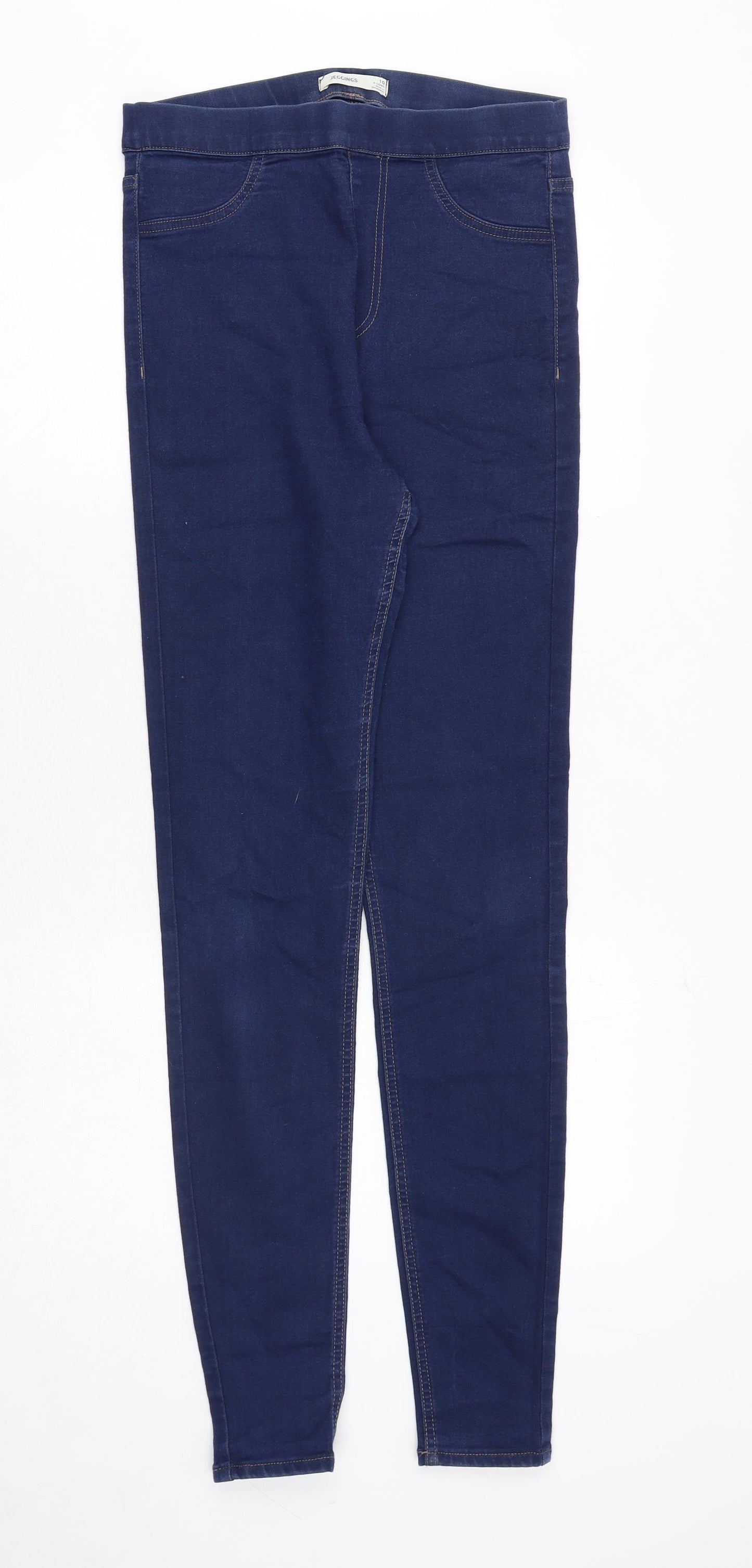 Marks and Spencer Womens Blue Cotton Jegging Jeans Size 10 Regular