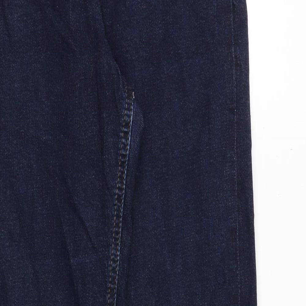 NEXT Womens Blue Cotton Straight Jeans Size 10 Regular Zip