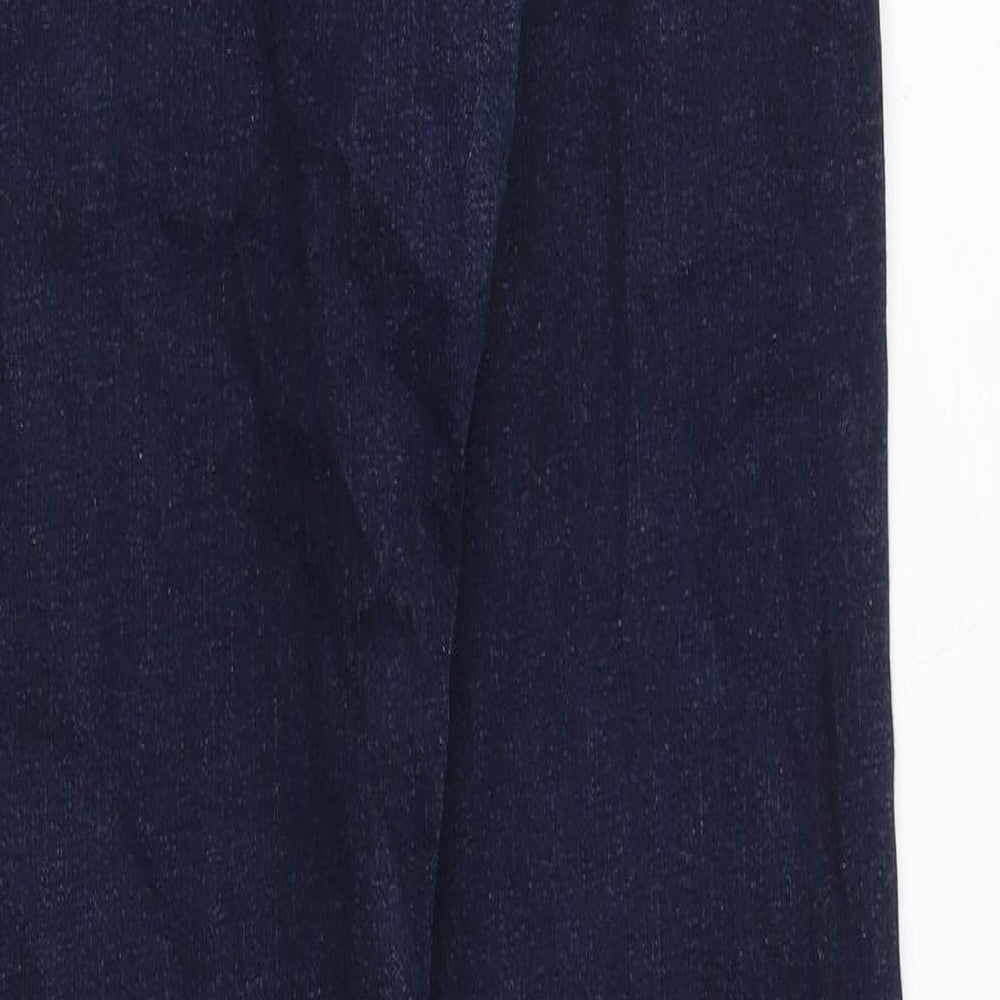 NEXT Womens Blue Cotton Straight Jeans Size 10 Regular Zip
