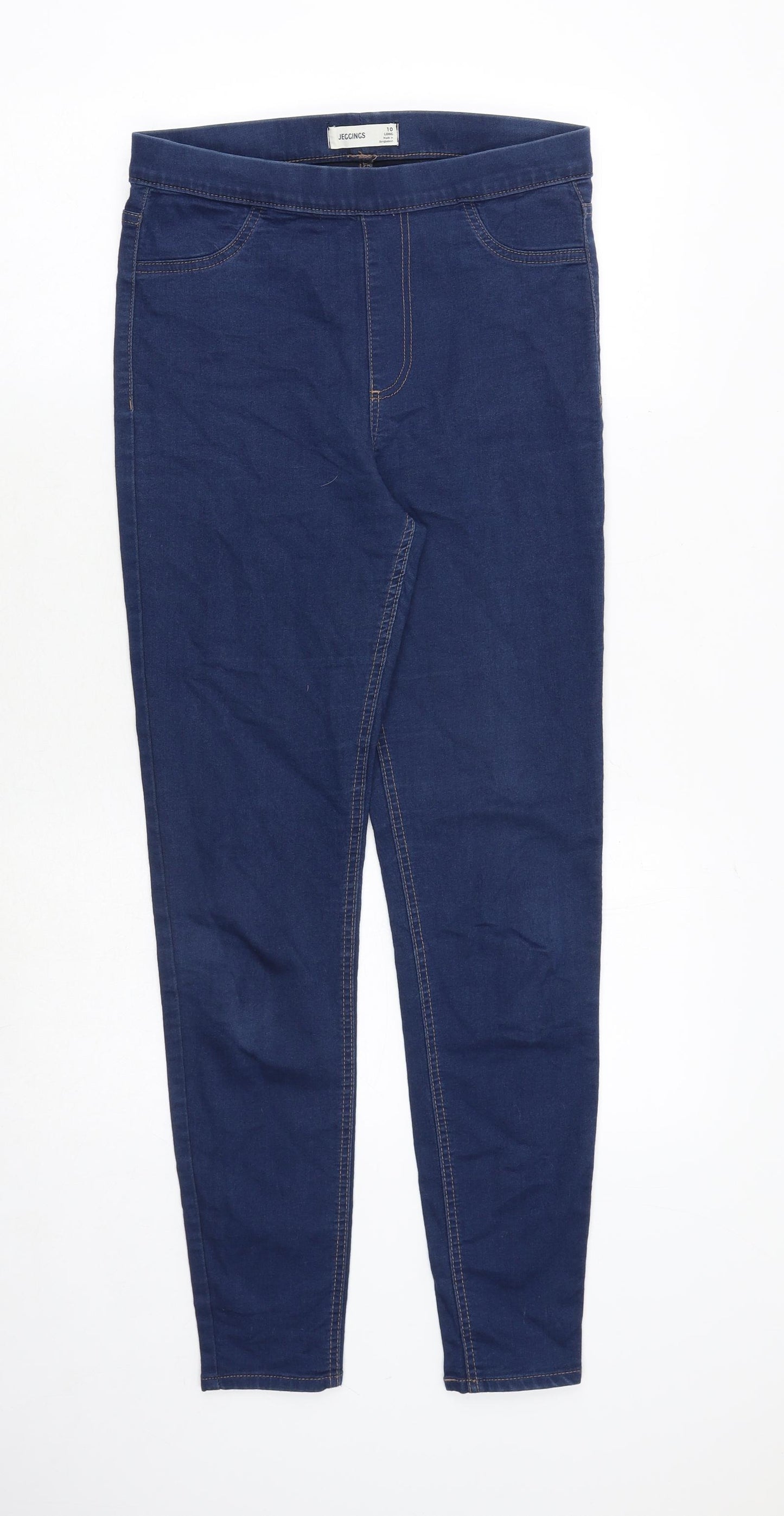 Marks and Spencer Womens Blue Cotton Jegging Jeans Size 10 Regular