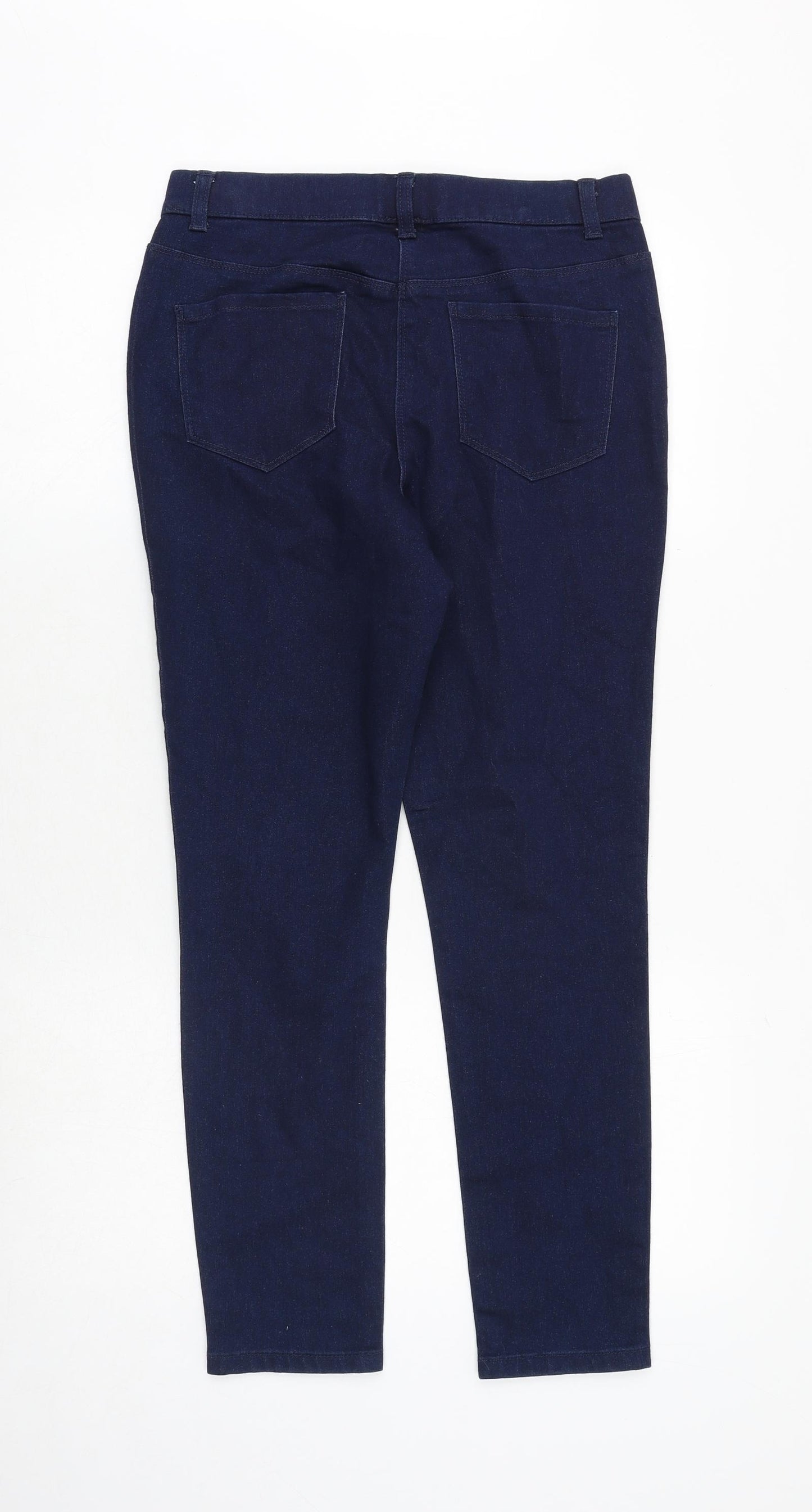 M&Co Womens Blue Cotton Jegging Jeans Size 12 Regular