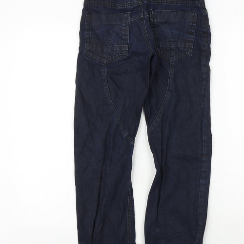 Rebel Boys Blue 100% Cotton Straight Jeans Size 11-12 Years Regular Zip