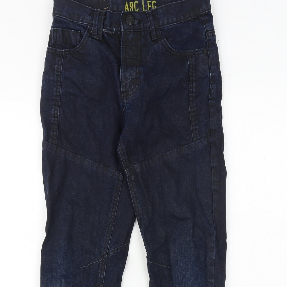 Rebel Boys Blue 100% Cotton Straight Jeans Size 11-12 Years Regular Zip