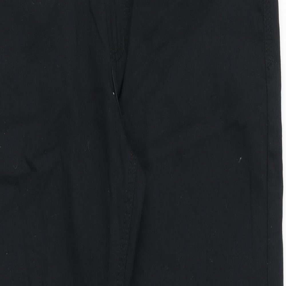 Marks and Spencer Mens Black Cotton Straight Jeans Size 36 in Regular Zip