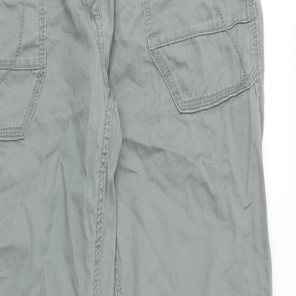 NEXT Womens Grey Cotton Boyfriend Jeans Size 12 Regular Zip