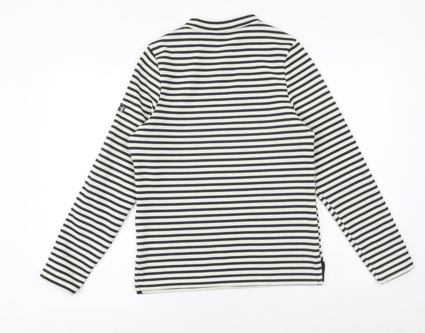 Craghoppers Womens Blue Round Neck Striped Polyester Pullover Jumper Size 8