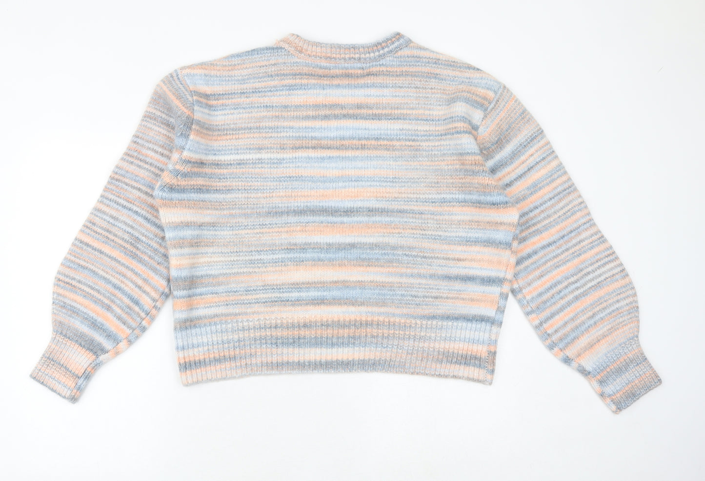 Marks and Spencer Womens Multicoloured Round Neck Geometric Acrylic Pullover Jumper Size L