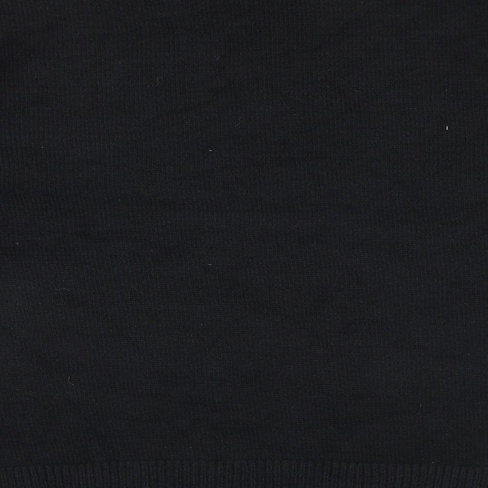 Marks and Spencer Womens Black Round Neck Polyester Pullover Jumper Size M