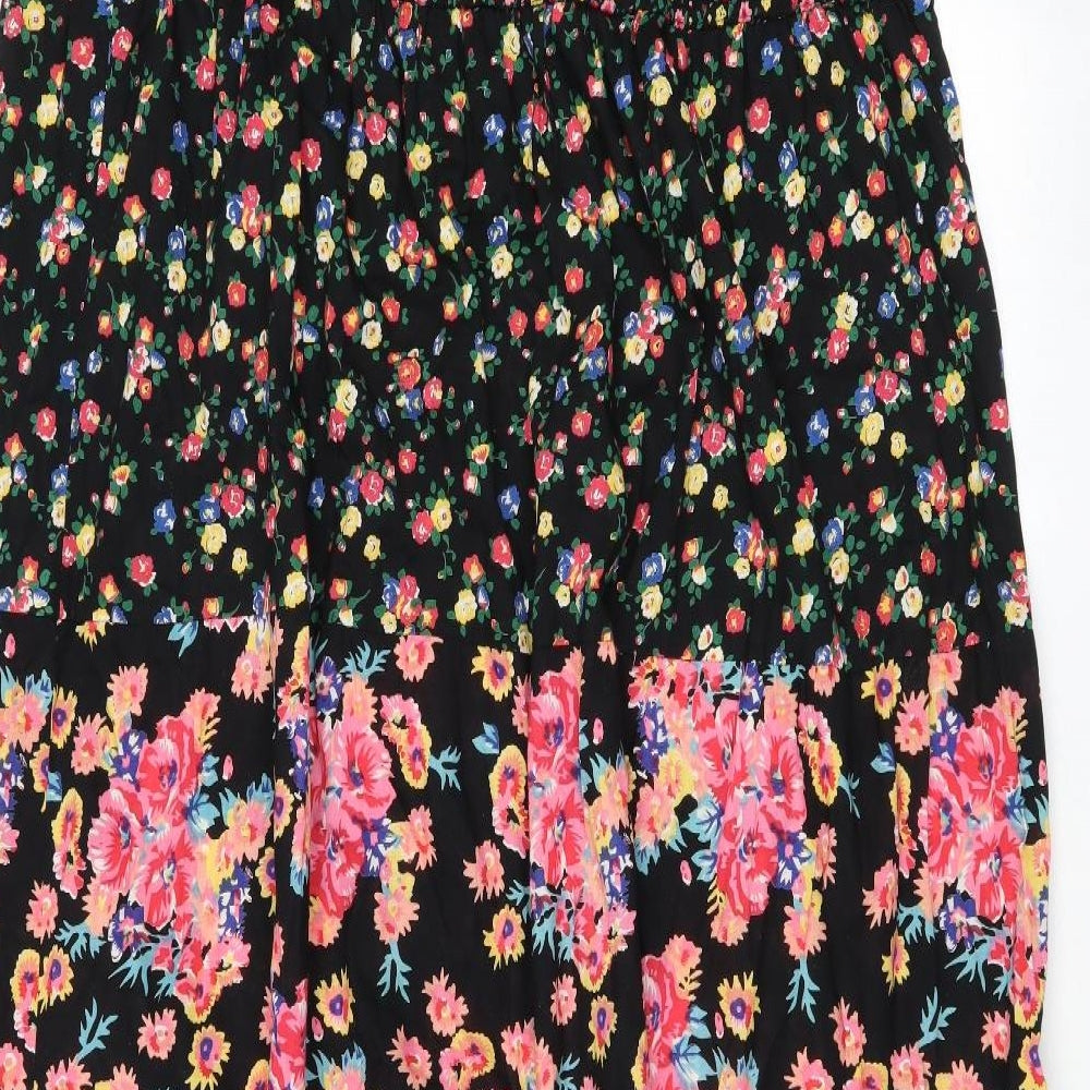 NEXT Womens Multicoloured Geometric Cotton Maxi Size 22 Square Neck Tie