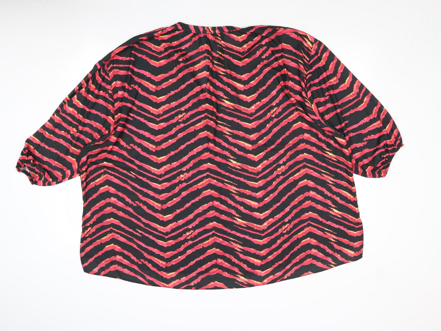 Very Womens Multicoloured Geometric Polyester Basic Blouse Size 20 V-Neck