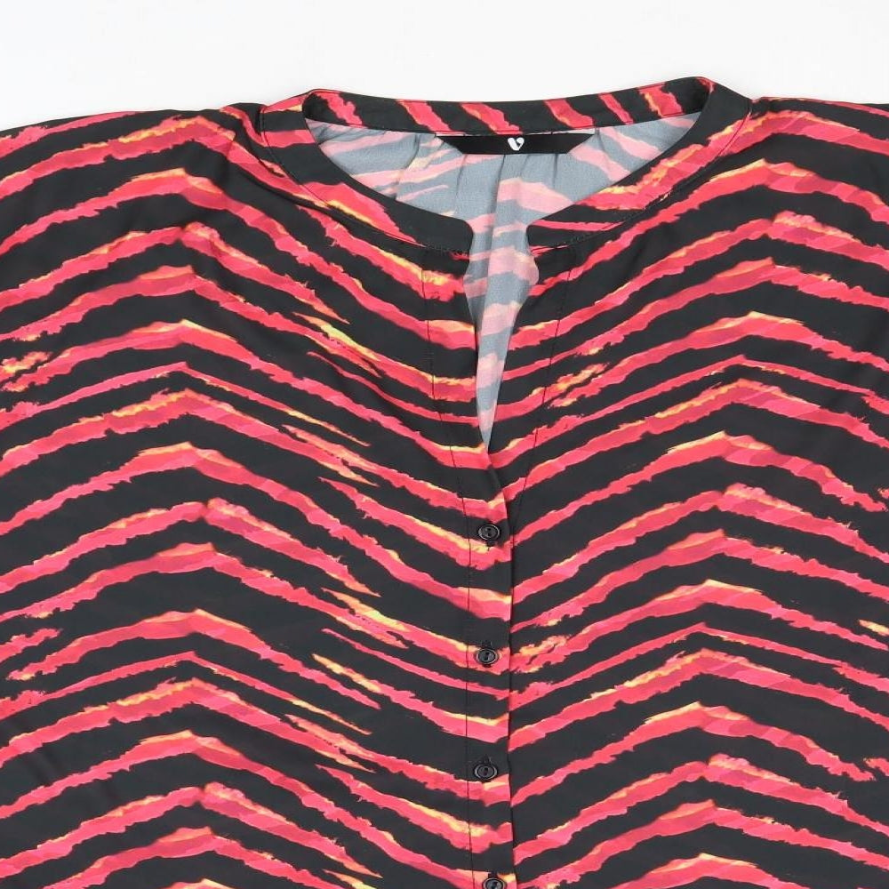 Very Womens Multicoloured Geometric Polyester Basic Blouse Size 20 V-Neck