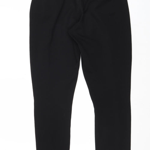 Select Womens Black Polyester Trousers Size 8 Regular Tie