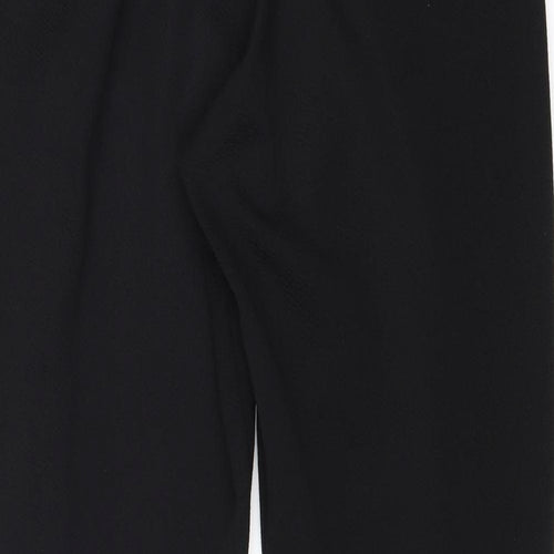 Select Womens Black Polyester Trousers Size 8 Regular Tie