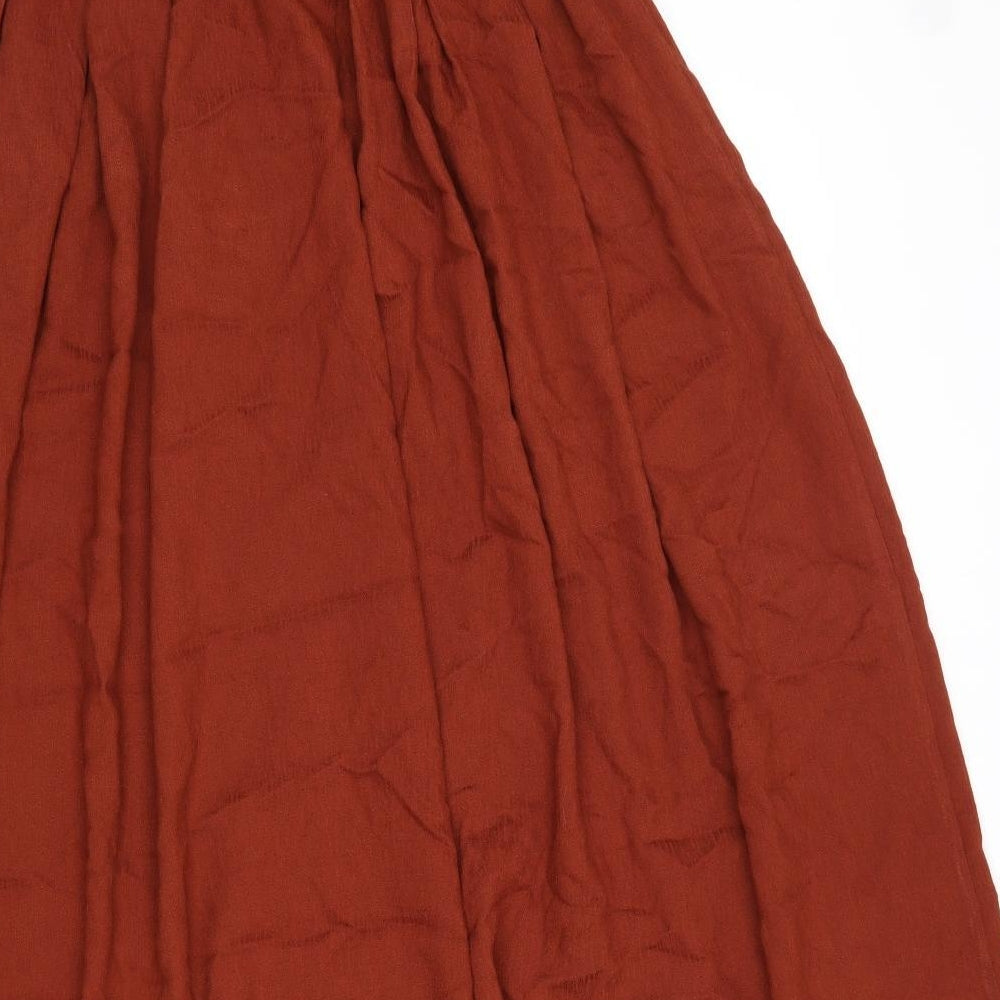 Outfitters Womens Brown Polyester Peasant Skirt Size M