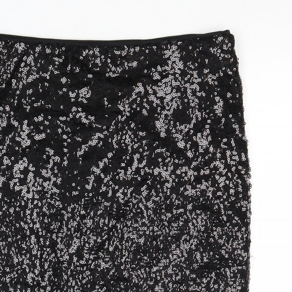 Divided by H&M Womens Black Polyester A-Line Skirt Size M