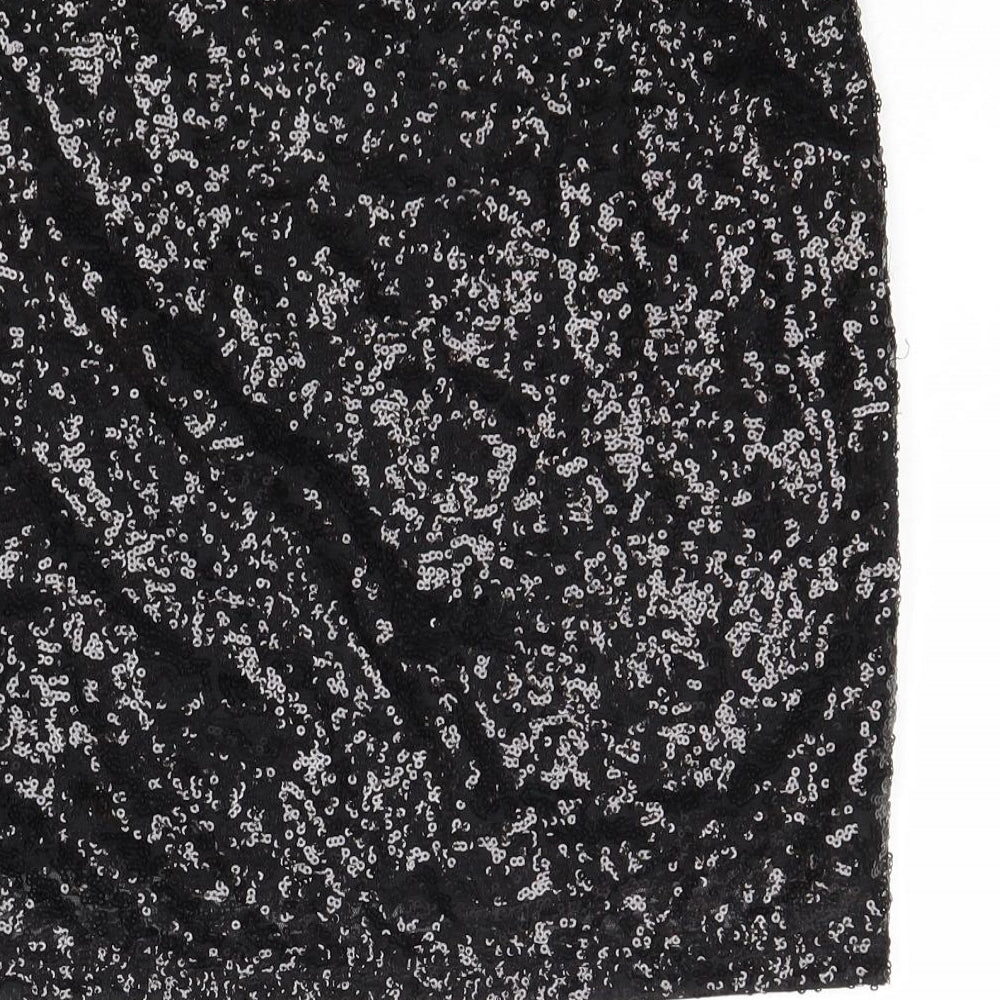 Divided by H&M Womens Black Polyester A-Line Skirt Size M