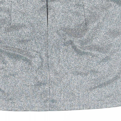 Pins & Needles Womens Silver Polyester A-Line Skirt Size S Zip