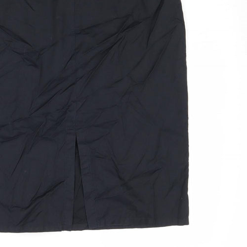 Warehouse Womens Black Cotton Straight & Pencil Skirt Size 14 Zip