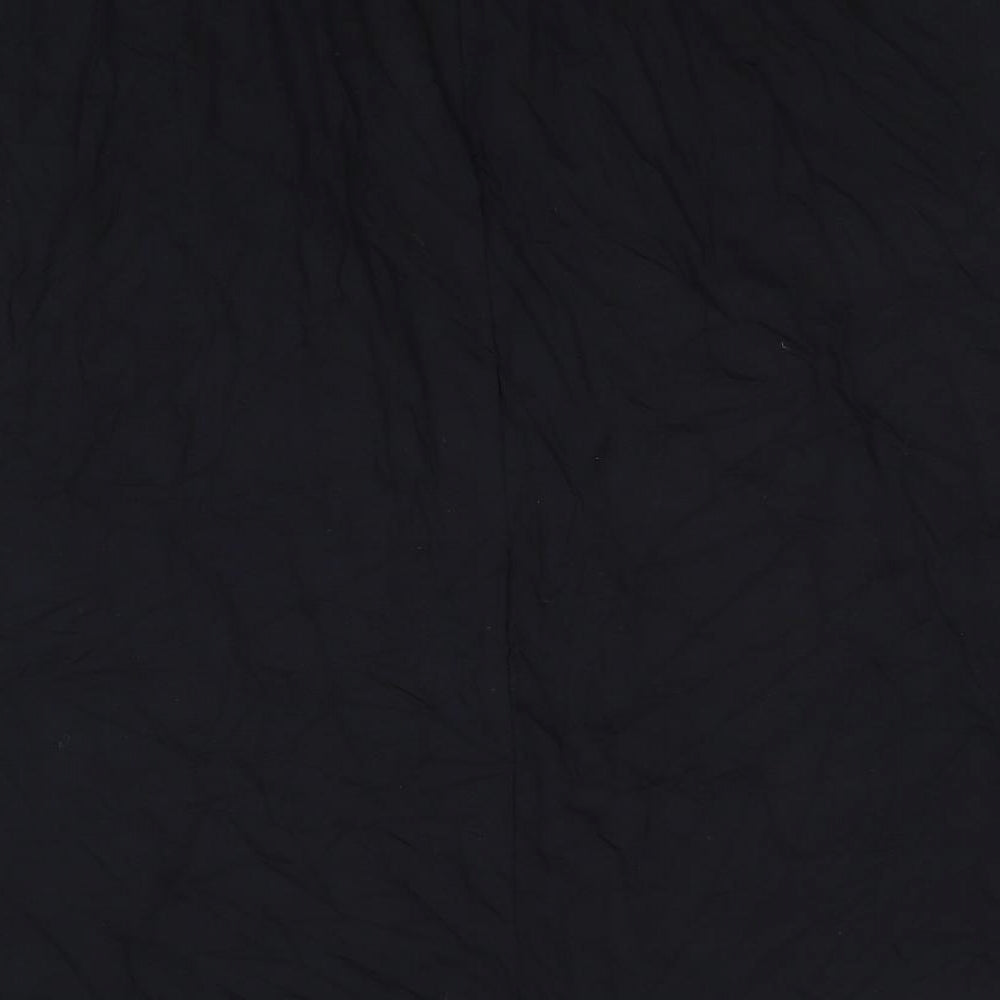 Marks and Spencer Womens Black Viscose Swing Skirt Size 16