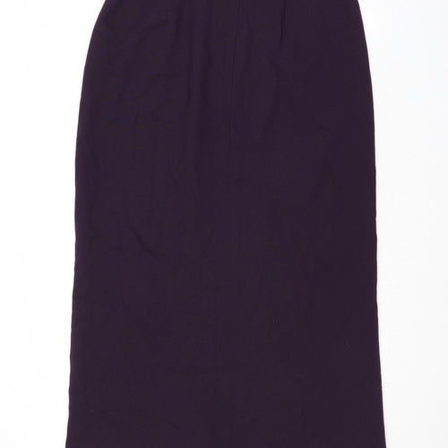 JFW Womens Purple Polyester Straight & Pencil Skirt Size 12 Zip