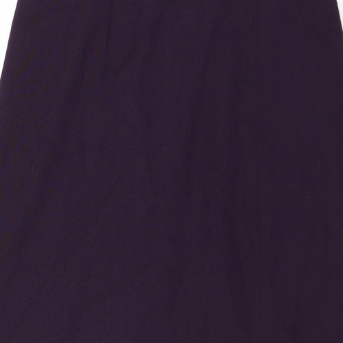 JFW Womens Purple Polyester Straight & Pencil Skirt Size 12 Zip
