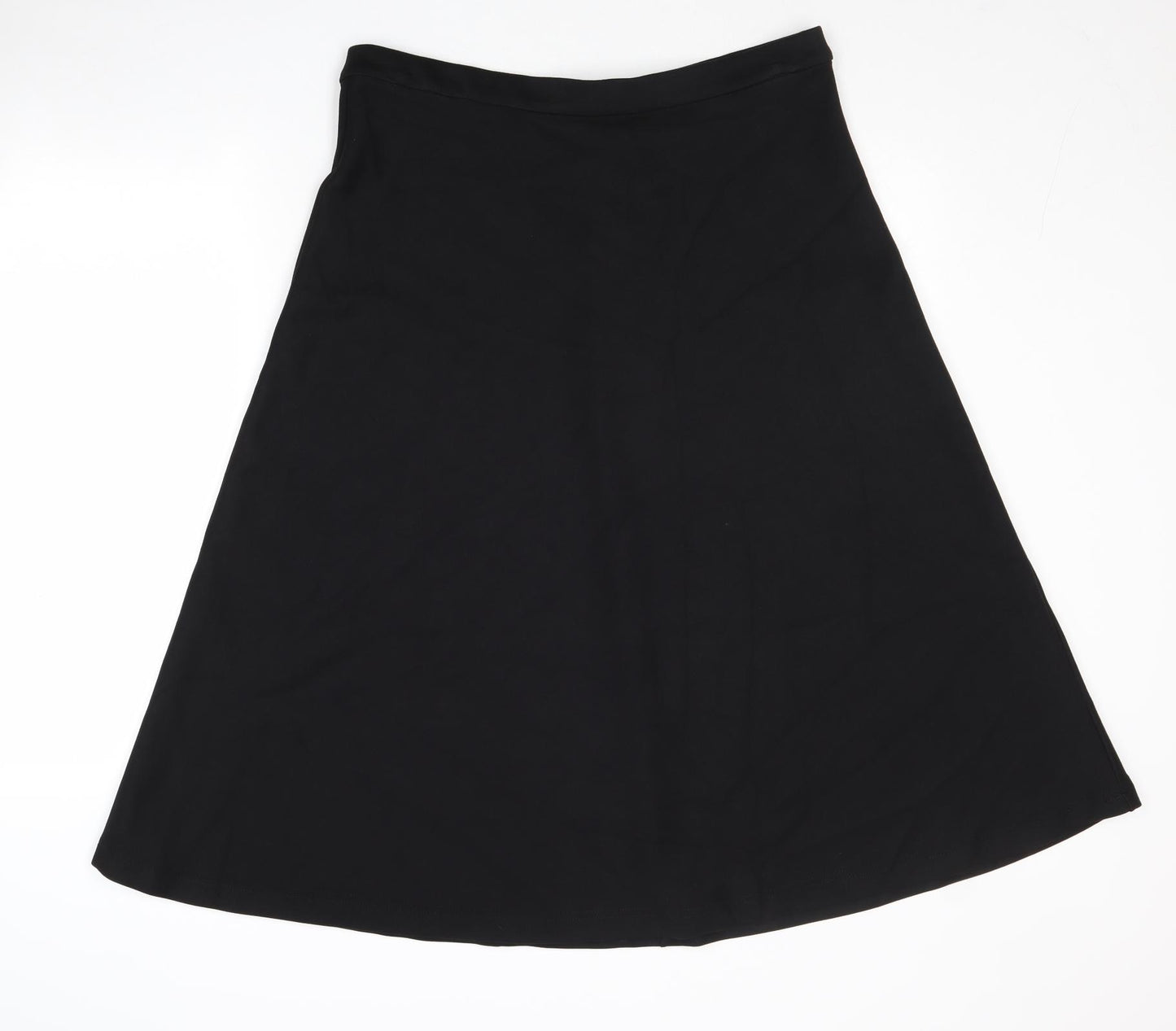 Marks and Spencer Womens Black Polyester Swing Skirt Size 16