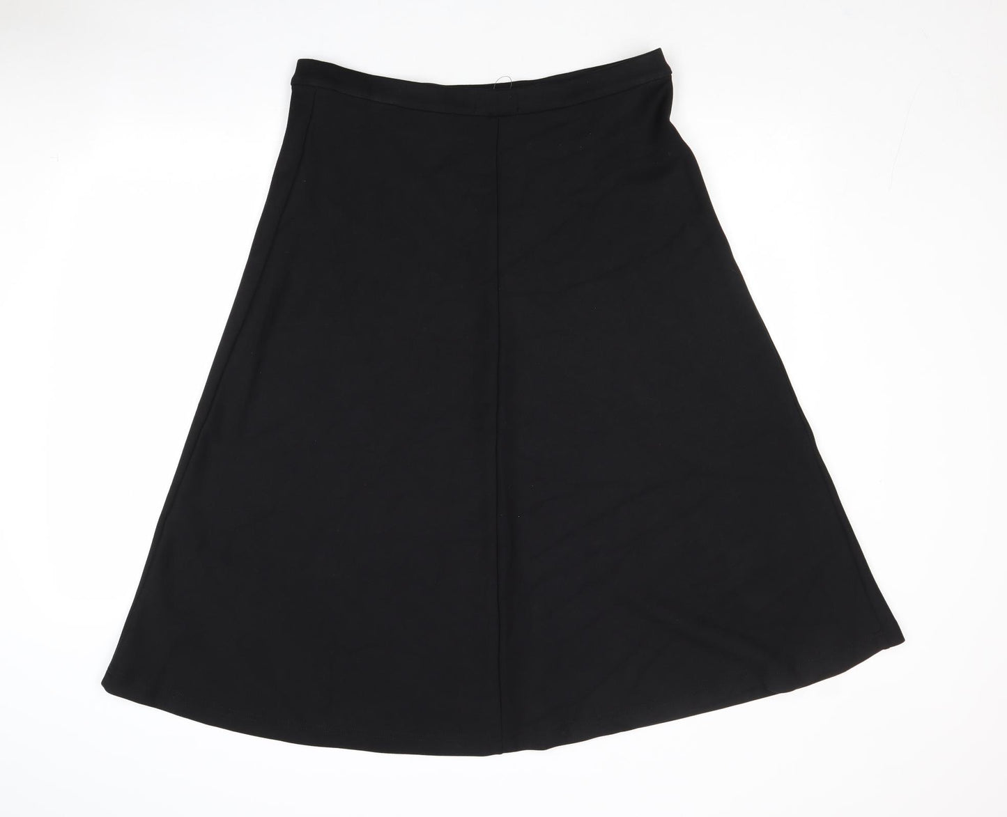 Marks and Spencer Womens Black Polyester Swing Skirt Size 16