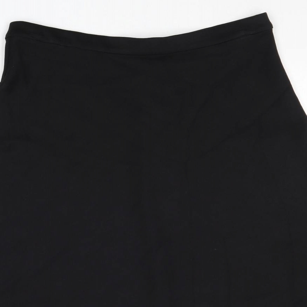 Marks and Spencer Womens Black Polyester Swing Skirt Size 16