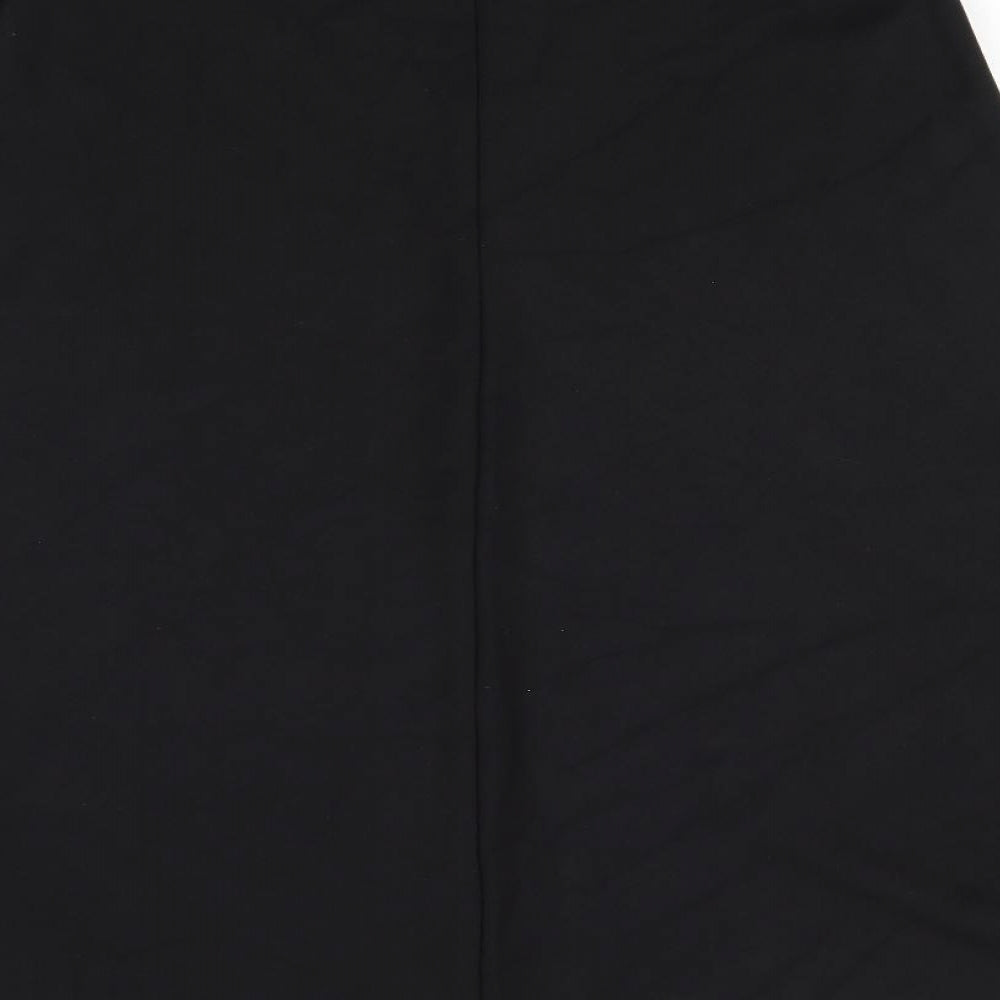 Marks and Spencer Womens Black Polyester Swing Skirt Size 16