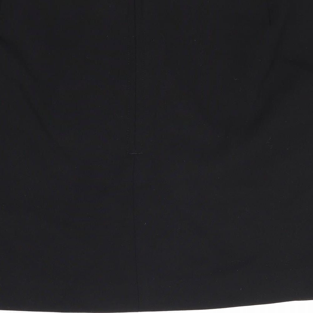 Marks and Spencer Womens Black Polyester A-Line Skirt Size 20 Zip