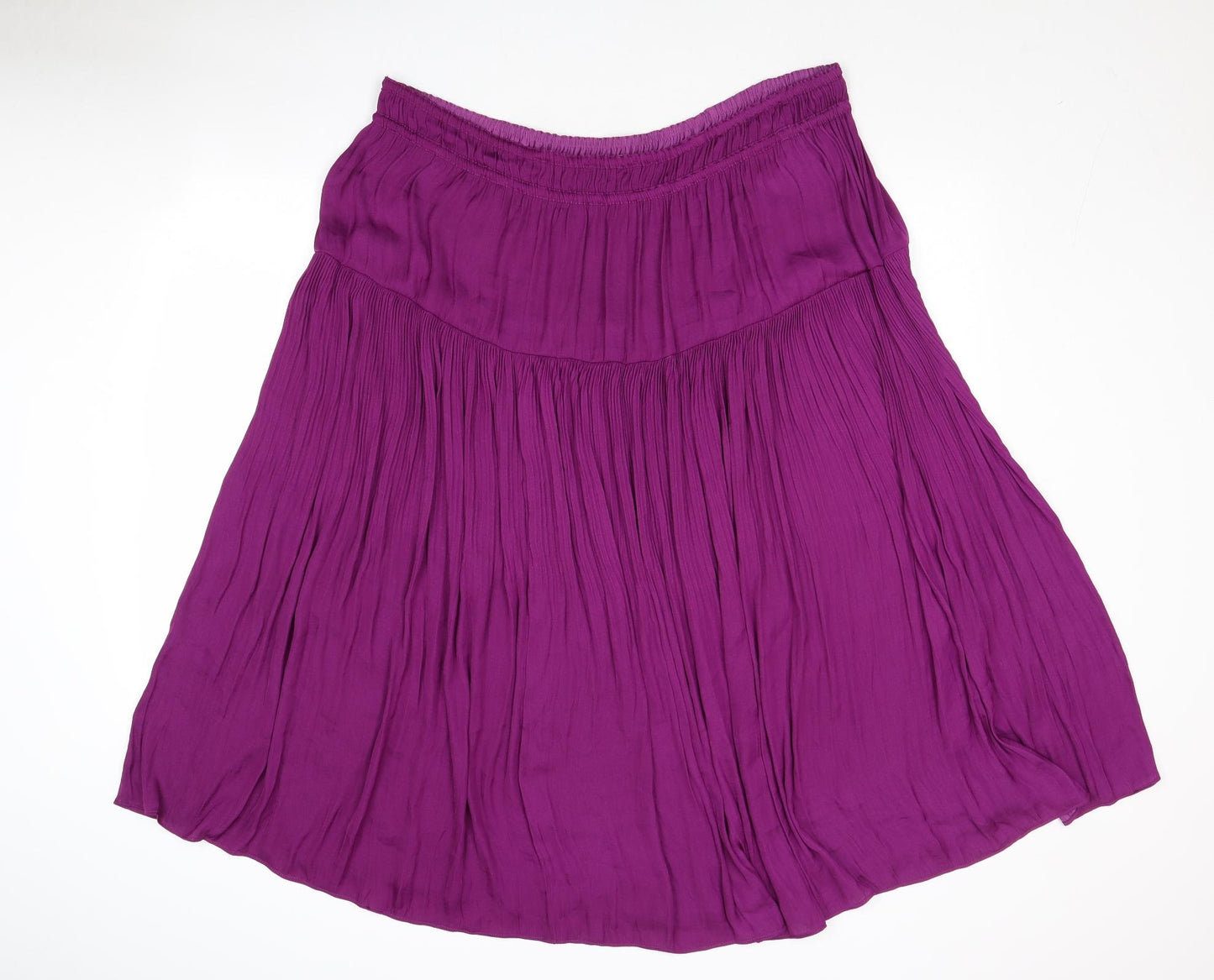 Marks and Spencer Womens Purple Polyester Swing Skirt Size 20