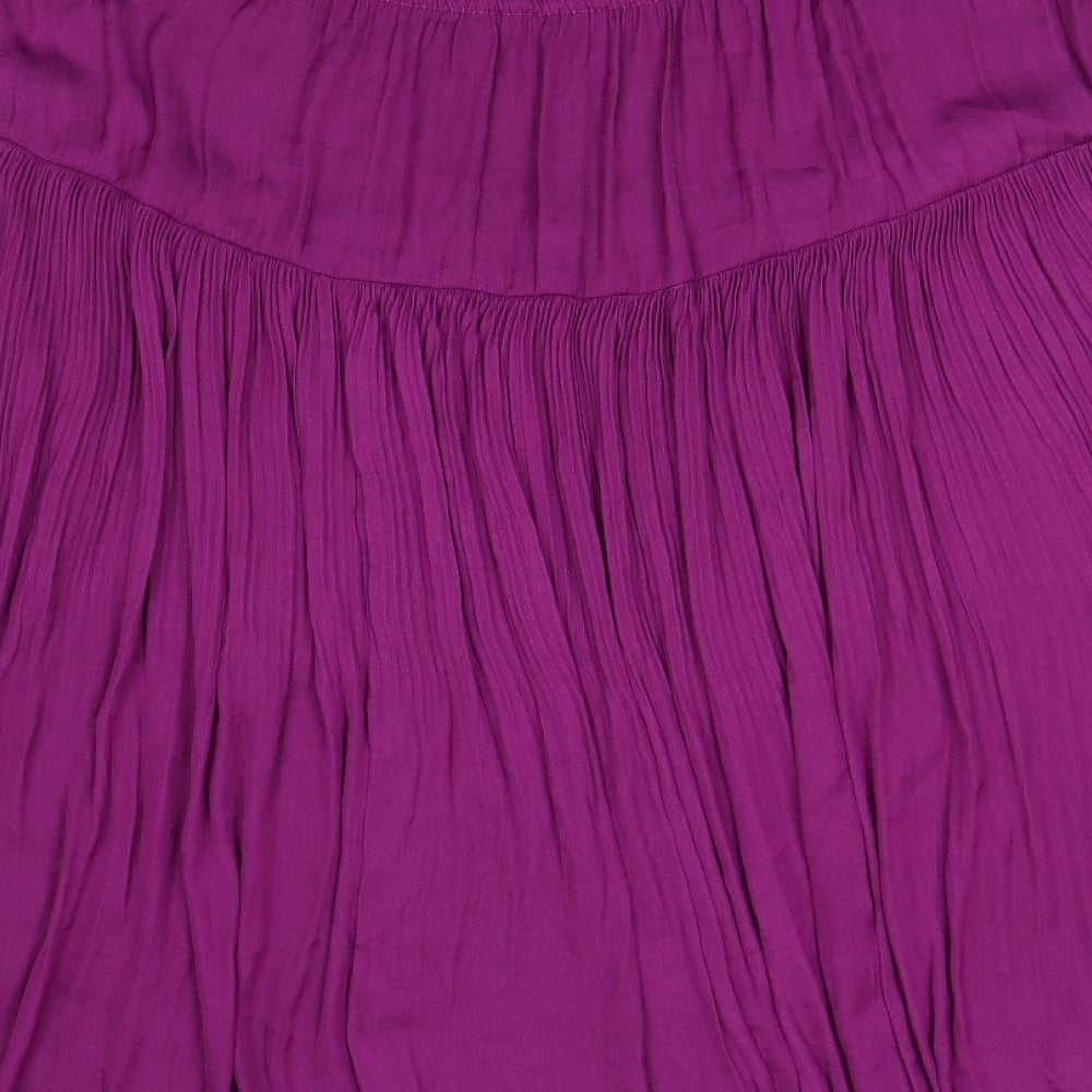 Marks and Spencer Womens Purple Polyester Swing Skirt Size 20
