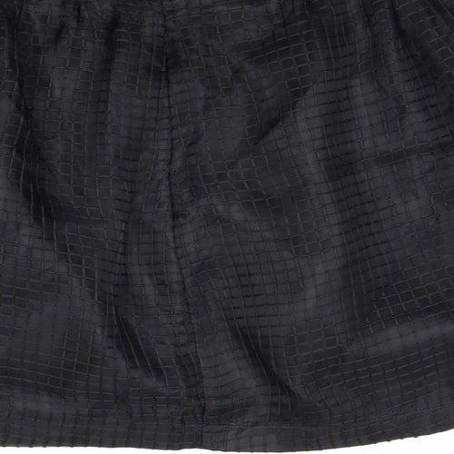 Pure Oxygen Womens Black Geometric Polyester Skater Skirt Size 32 in Zip
