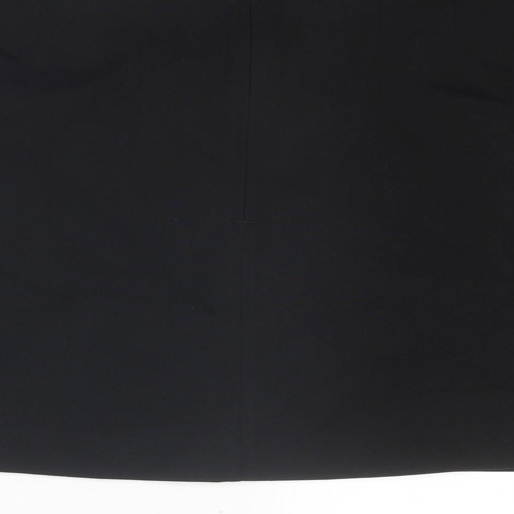 Marks and Spencer Womens Black Polyester A-Line Skirt Size 20 Zip