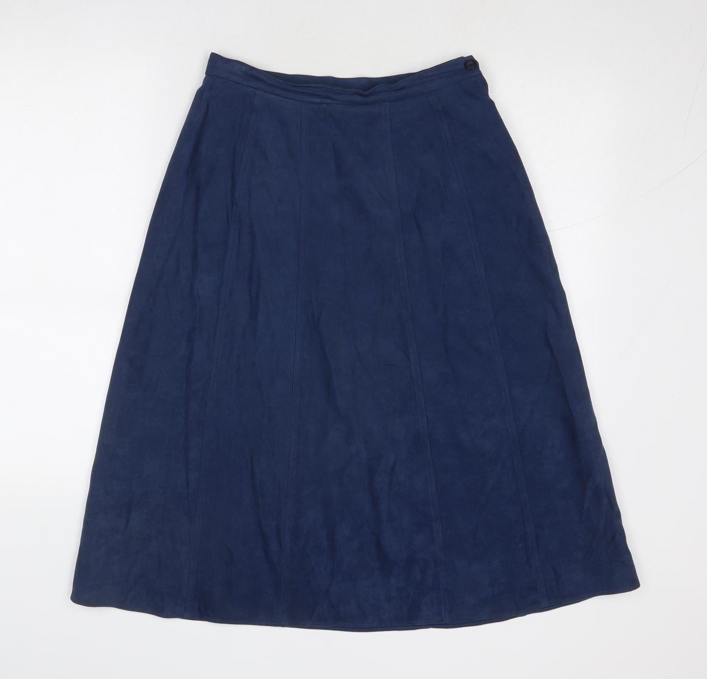 Alexon Womens Beige Viscose Swing Skirt Size 12 Zip