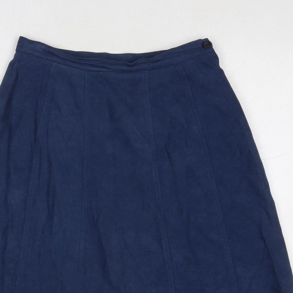 Alexon Womens Beige Viscose Swing Skirt Size 12 Zip