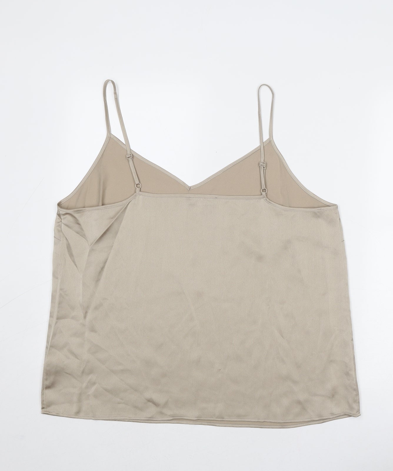 Marks and Spencer Womens Beige Polyester Camisole Tank Size 18 V-Neck