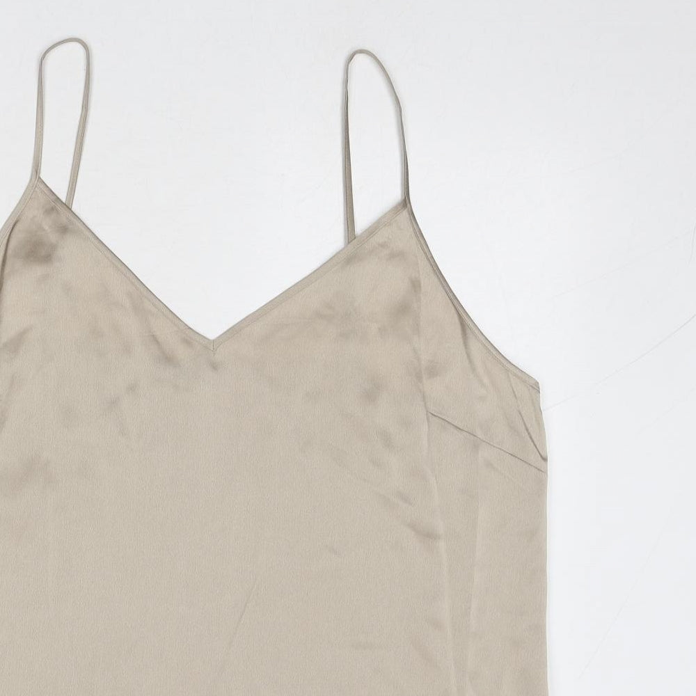 Marks and Spencer Womens Beige Polyester Camisole Tank Size 18 V-Neck