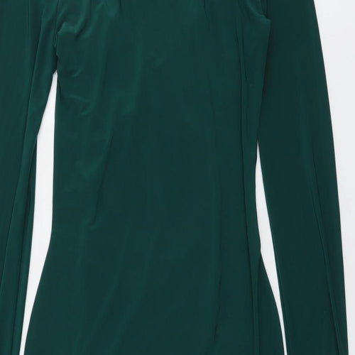 Femme Luce Womens Green Polyester Shift Size 10 Round Neck Pullover